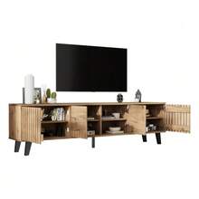 Television Stands & Entertainment Centers - Natural Wood - View 7