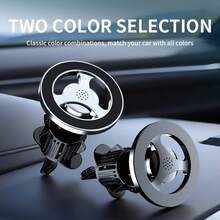 Magnetic Car Air Vent Phone Holder With Built-In Air Freshener, Rotatable Design, Strong Magnet To Securely Hold Phone, Car Accessories - A - View 5
