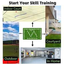Premium Field Hockey Training Mat Imp Skills Perfect Ball Control And Drag Ball Hockey Training Equipment For Indoor And Outdoor Practice The Best Gift For Hockey Training Enthusiasts - 63 X 39 In - Greenwhite - View 6