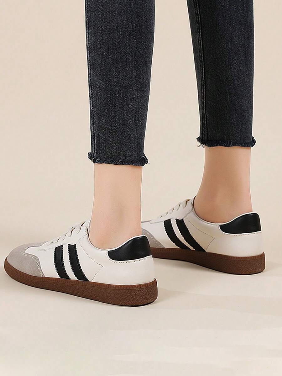 时尚百搭休闲厚底运动鞋 - 灰色 - 查看 1