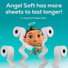 Angel Soft Toilet Paper, Pack-16/48 Mega Rolls,320 Sheets Per Roll, Soft And Strong Toilet Tissue - Toilet Paper, Tissue Paper, Roll, Paper Towels, Papel Toalla Para Cocina, Fuerza Regida, Cleaning Supplies, Buy One Get One Free, 2-Ply Durable Tissue, No Tears!Perfect For Everyday Use, For Bathrooms, Bathroom Tissue, Loo Roll, Personal Cleansing Paper, Home Essentials, Tissue, Paper Napkins, Fragrance-Free, Cloud-Like Softness, Skin-Friendly,Bulk Pack Value, Lint-Free, Plush Texture, 2-Ply Strength, Septic-Safee, Daily Personal Care, Morning Routine - 多色的 - 查看 8