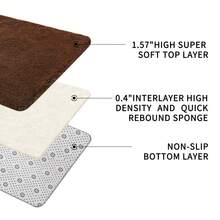 Sour Lemon Rugs Living Room 200x300cm, Coffee Brown Area Rugs For Bedroom, Washable Anti Slip Extra Large Shaggy Soft Rug Fluffy Modern Floor Carpets Mat Beside Carpet, Long Runner Rug For Hallway - Pure Coffee Color - View 5