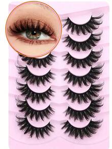 7 Pairs Of Luxurious Fluffy False Eyelashes, Lightweight And Reusable - View 1