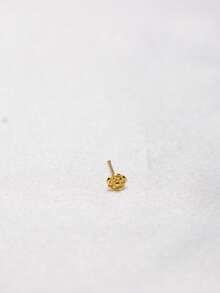 1件装花朵鼻钉，925纯银材质，女士鼻部穿孔饰品 - rose flower - 查看 5