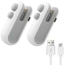 2024新款二合一USB充电迷你热封机，薯片袋封口机，迷你零食蔬菜保鲜袋封口机，1型塑料袋封口机，圣诞礼物 - 彩色 - 查看 18