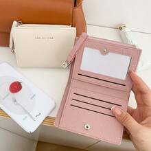 Japanese Style Minimalist Bifold Wallet, Multifunctional Clutch Purse, Unisex Card Holder - Multicolor - View 5