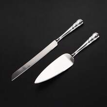 Heart-Shaped Stainless Steel Romantic Embossed Wedding Heart Shape Antique Cake Knife And Server Set - View 1