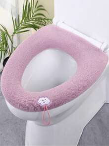 Toilet Seat Cover, Thickened Plush Toilet Seat With Handle, Suitable For All Seasons, Warm And Fashionable - Multicolor - View 12