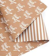 3 Meters X 43cm Multi-Purpose Gift Wrapping Paper Roll, Double-Sided Design With Stripes On One Side And "I Love You" Print On The Other, Suitable For Weddings, Birthdays, Mother's Day And Other Occasions - Multicolor - View 3