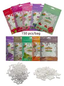 150pcs/Pack OHIS Multi-Fruit Flavored 6MM Hand-Rolled Cigarette Filters, Strong Breathability Cylindrical Scented Filters, Minimalist Classic Portable Sealed Bag Packaging, Ideal Gift For Mother's Day, Father's Day, Valentine's Day, Christmas, Birthday, New Year And Holidays - Multicolor - View 1