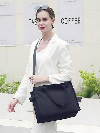 女士帆布手提包，大容量通勤单肩包，多功能休闲手提包，旅行单肩手提包，帆布通勤包，便携式购物收纳包