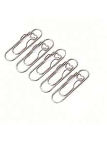 1/5pcs Stainless Steel Metal Clips Set, Multi-Functional Office & Study Organizer With Pen Holder, Stand & Hook Design, Ideal Notebook & Journal Accessories - View 12