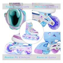 Patines En Línea Para Niñas, Patines Ajustables Con Forma De - Violeta - Ver 4