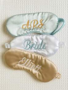 Custom Embroidered Eye Masks, Personalized Sleep Masks, Bridesmaid Gifts, Bridal Party Gifts, Personalized Wedding Gifts, Gifts For Her, Mother's Day Gifts. - Multicolor - View 5