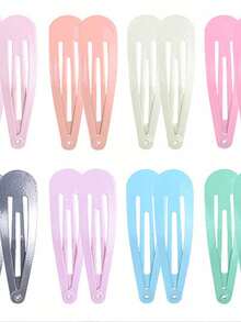 40pcs/Set Random Color Enamel Waterdrop Hair Clips, Hair Accessory, Claw Clips, Clips For Hair, Hair Slide, Hair Claws, School Stuff, Hair Accessories, Head Accessories, Hair Accessories For Women - 彩色 - 查看 2