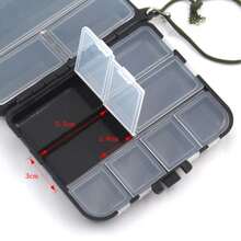 Waterproof Adjustable Lure Accessories Box, 12x3.5x9.5cm Removable Divider Storage Box, Fishing Hooks Lures Small Tools Box, Fishing Gear (Random Color) - Multicolor - View 5