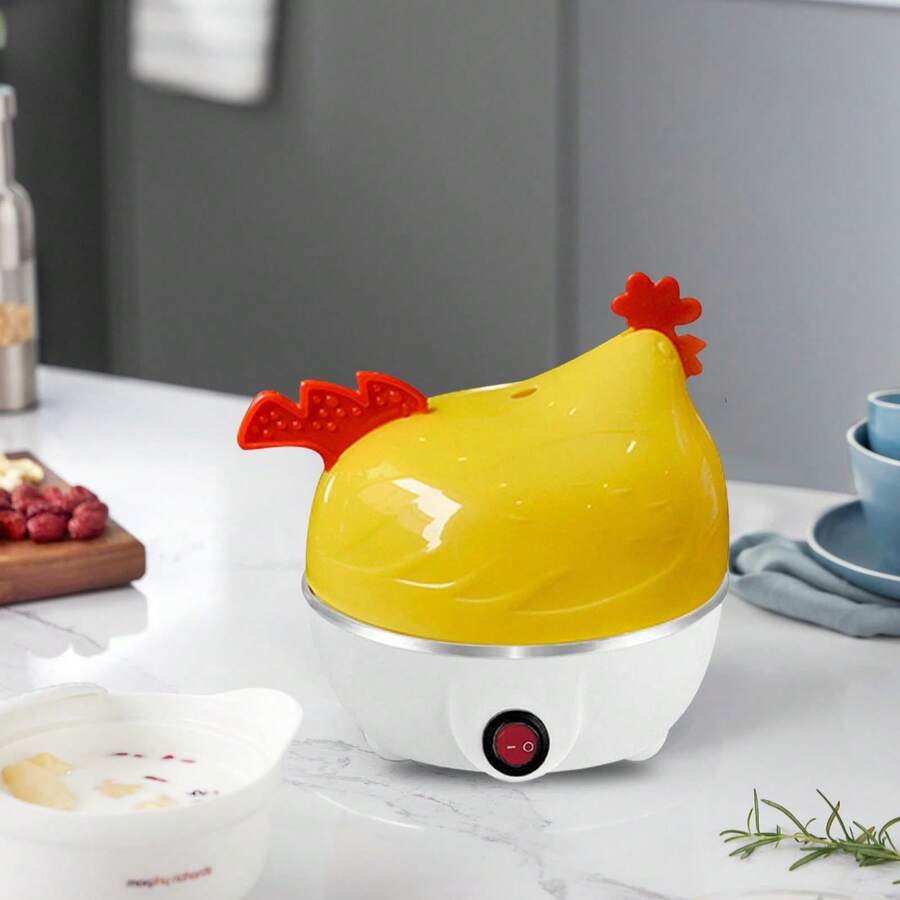 Electric Egg Cooker Steamer, Yellow Or White Chicken Design For Practical Kitchen - Japan A Type Plug(100V) - View 1