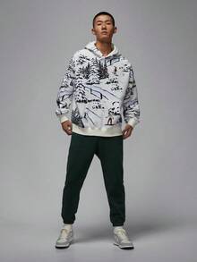 Jordan Áo nỉ chui đầu nam Brooklyn Fleece Christmas Series HV1051-133 - Màu be - Xem 5