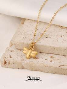 1件装时尚不锈钢项链，女士蜜蜂吊坠项链，日常装饰饰品 - 項鍊 - 查看 6