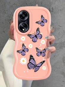 2026 Dernier étui de téléphone portable motif papillon coloré et marguerite pour A38, Galaxy S25, S24, S24 Plus/S24+, S24 Ultra, S24 FE, S20, S21, S22, S23, S22 Ultra, S22, S21 FE, S20 FE, A73 5G, A56 5G, A55 5G, A54 5G, A53 5G, A51, A50, A36, Honor 400/200, version internationale, pas la version domestique - Noir - Voir 4