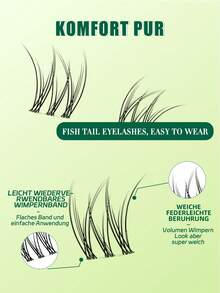 Miss Wink 144片透明假睫毛，12毫米3D逼真便携手工制作，易于DIY组合，适合外出、派对、日常佩戴，是送给女性和女孩的绝佳礼物。 - C - 查看 5