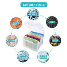 NetHong Photo Storage Box Organizer For 5x7 Photos, Clear Carrying Case With 6 Inner Boxes - Rectangle - View 7