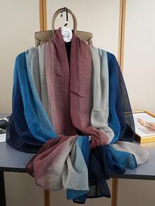 1pc Spring/Summer New Lightweight Chiffon Printed Scarf/Shawl, Sunscreen Scarf Suitable For Daily Use - Multicolor - View 7