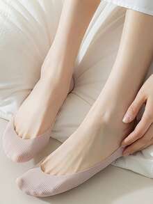 1/5/10双装硅胶防滑女袜冰丝夏季高品质搭配休闲透气隐形船袜 - 彩色 - 查看 7