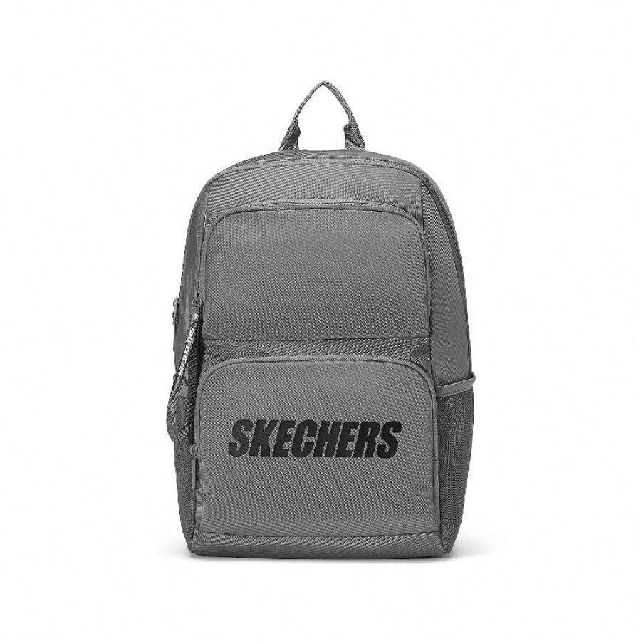 Skechers Ba lô unisex, màu xám, thích hợp cho đi làm hàng ngày và đi học, kiểu dáng tối giản cổ điển, dung tích lớn, thích hợp cho thể thao, du lịch L320U196-004L - Xám băng giá - Xem 1