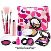 Children's Pretend Play Makeup Toys Set, Jewelry Handbag Gift Box, Lipstick Nail Polish Props, Makeup Kit Suitcase For Little Girls - Multicolor - View 14