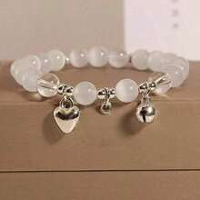 Gifts For Women-1 Piece Minimalist Good Luck Bracelet - Dainty Beaded Jewelry For Women, Ideal For Daily Wear/Work, Elastic String & One Size Fits All - 1PC - 查看 1
