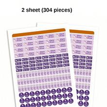 152/304/760 Pcs Customized Name Labels For Clothes, Personalised Clothing Labels, Custom Name Sticker, Waterproof Name Stickers, Unicorn Pattern - Color - View 11