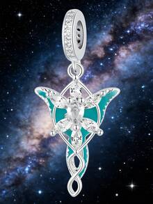 1颗闪亮梦幻立方氧化锆发光星形仙女珠吊坠，多功能DIY手链/项链礼物 - 彩色 - 查看 1
