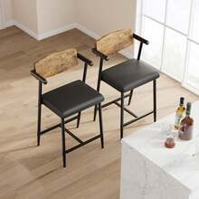 Respaldo de madera color vintage - conjunto de dos piezas