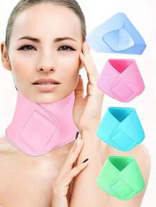 1pc Neck Mask Binding Strap, Neck Wrinkle Mask Fixing Band, Gel Neck Mask Bandage - Multicolor - View 1