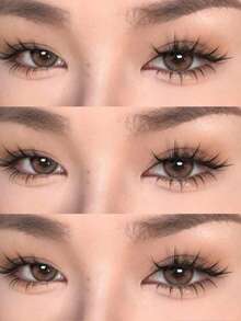 Rikuaild Outopen Bottom Lashes Clear Band Natural Look C Curl Lashes Brown Lash Cluters, 100Pcs Under Lashes Japanese Manga Style Spiky Anime Lower Lashes Dramatic DIY Cosplay Bottom Eyelashes Reusable Strip Lashes Faux Mink Lashes,Lashes, Eyelashes, Fake Lashes - C - Xem 4