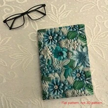 1件手工制作森林绿布艺书套，平面印花计划本/笔记本套，送给爱书人士和情侣的礼物 - 單件 - 查看 8