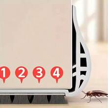 Self-Adhesive Door Bottom Sealing Strip Bedroom PVC Draught Soundproof Excluder Insect Prevention Draft Stopper Home Door Seal - 1PC - View 6