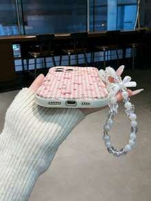 蝴蝶结奶油色漩涡波浪边米色时尚可拆卸手链简约加厚防震手机壳适用于 17/17 Pro/ 15 Pro Max/ 16/16 Pro/16 Pro Max/16 Plus/15 XR /7/8 15 Pro Max/12 Pro Max/13 Pro Max/14 Pro Max 13 14 11 12p14， - 彩色 - 查看 4