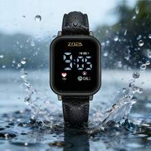 ZOEA Couple Digital Watches - 錶帶:黑色/錶殼:黑色 - 查看 3