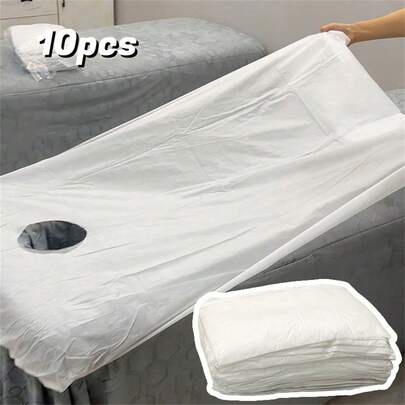 39.37x84.65 Inch Disposable Massage Table Cover - Elastic Spa Bed Sheet For Salon, Massage Studio And Wellness Center - Durable Polyester, Easy Clean Design, Massage Bed Cover, Essential For Beauty Salon, Smooth Texture, Easy Clean Material, Massage Accessories, Disposable Bed Sheet, Massage Table Cover, Spa Accessories, Massage Linen, Beauty Bed Cover