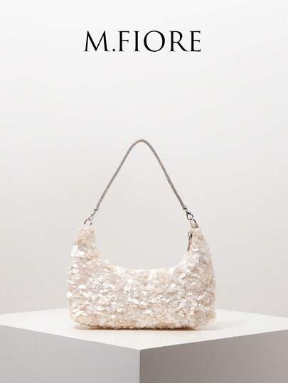 Sequin Shoulder Bag, Elegant Women's Purse, Suitable For Gala Night, Party Outfits, Prom, Wedding, Gifts For Women (Random Pattern)