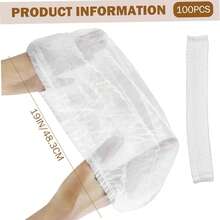 50/100pcs Disposable Broom Covers, Multi-Purpose Cleaning Broom Sleeves, Can Capture Dust And Pet Hair, Elastic Fit, Easy To Put On And Take Off, Keep Hands Clean - White - View 2