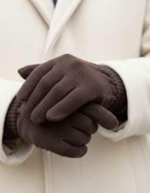 Lilas Inova Unisex Thick Wool Glove Autumn Winter High Quality - 鏽棕色 - 查看 10
