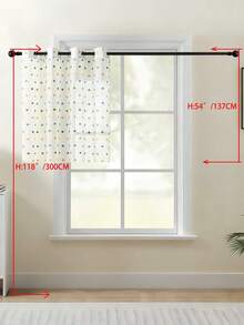 1片/2片装欧式古典刺绣薄纱窗帘，白色透明窗帘，适用于卧室、阳台、客厅，奢华窗帘，优雅白色蕾丝窗帘，饰以精致叶子刺绣，透光涤纶窗帘，适用于客厅、卧室、办公室等场所 - 可机洗，卧室装饰窗帘。 - 彩色 - 查看 18