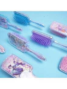 1个卡通摇滚风格随机设计可爱按摩气垫发梳，新年/情人节/复活节礼物 - 彩色 - 查看 5