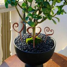 3pcs/Set Vintage Heart-Shaped Metal Flower Pots, Home & Garden Decor Art, Wrought Iron Outdoor Planter, Warm & Romantic Gift For Family And Friends - Multicolor - View 6