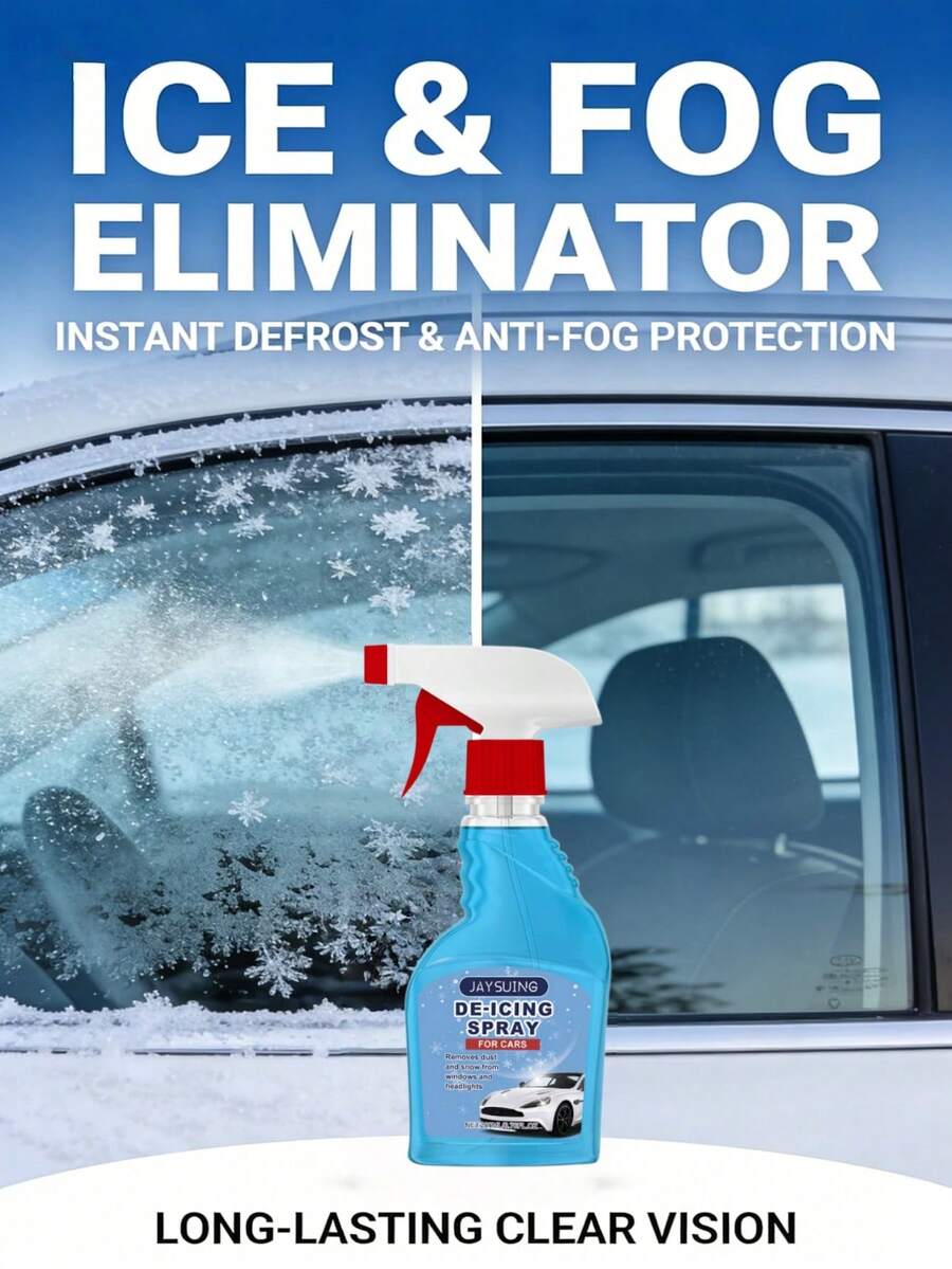 Car Window Glass Deicing Spray, Convenient Deicing And Anti-Fog Protection For Automotive Glass. This Car Window Glass Deicing Spray Is A Practical Essential For Winter Driving, Specially Designed For Low-Temperature Frost And Window Icing/Fogging Scenarios. - A - 查看 1