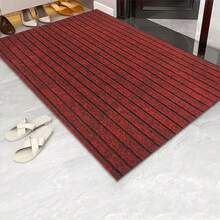 1 pieza Alfombra antideslizante, antiaceite, antimanchas, absorbente de agua y fácil de limpiar para entrada, cocina, baño, pasillo y balcón - Rojo - Ver 6