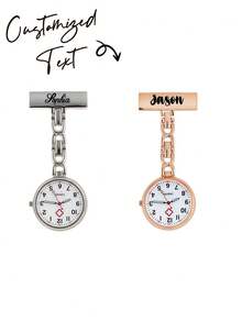 Personalized Nurse Pocket Watch With Name, Custom Name Hanging Watch, Rhinestone Nurse Watch, Nurse Graduation Gift, Midwife Gift, Nursing Student Gift - Multicolor - View 5